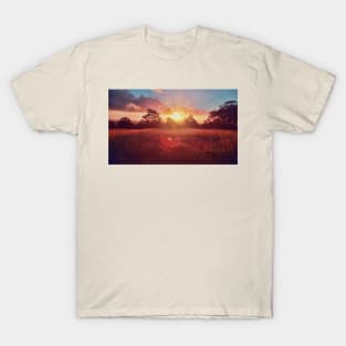 Beautiful Warm Earthy Colored Sunset Over Landscape T-Shirt